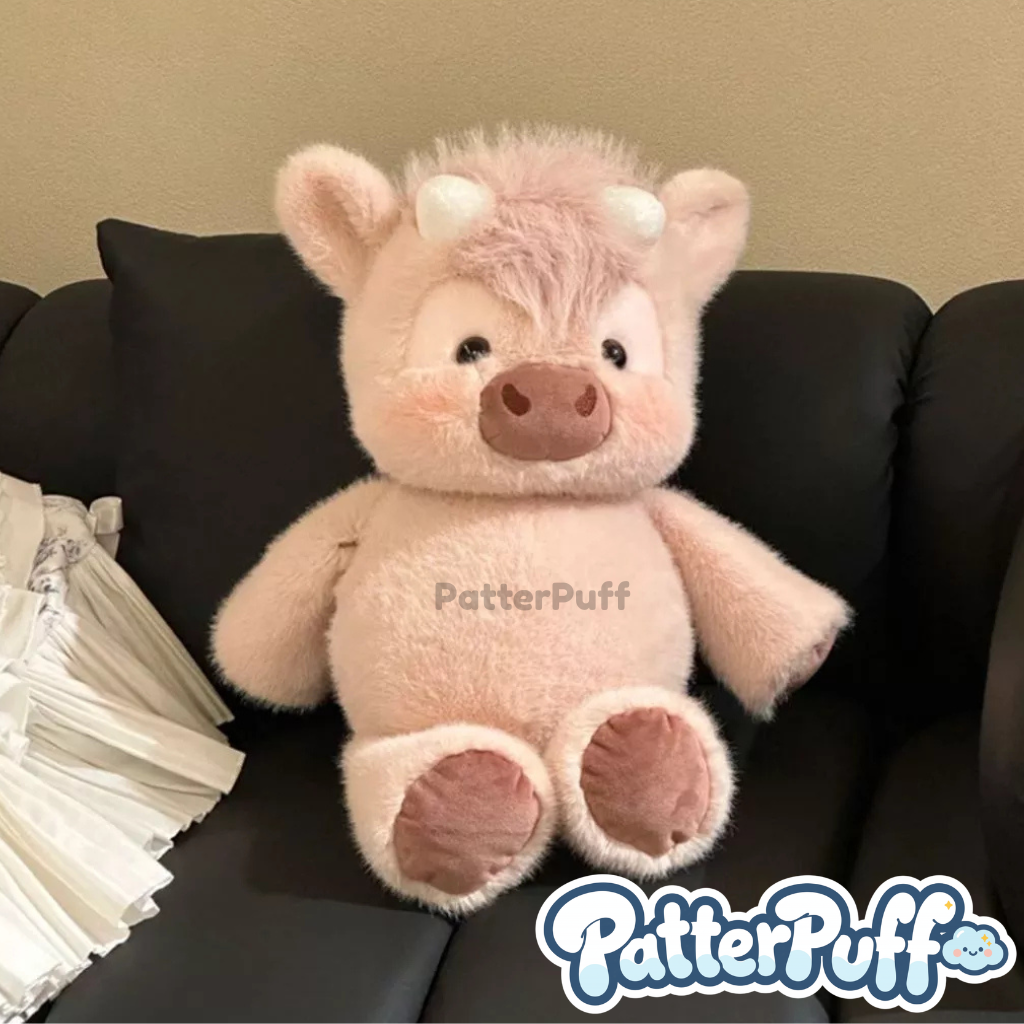 PatterPuff™ Running Highland Cow Plushie